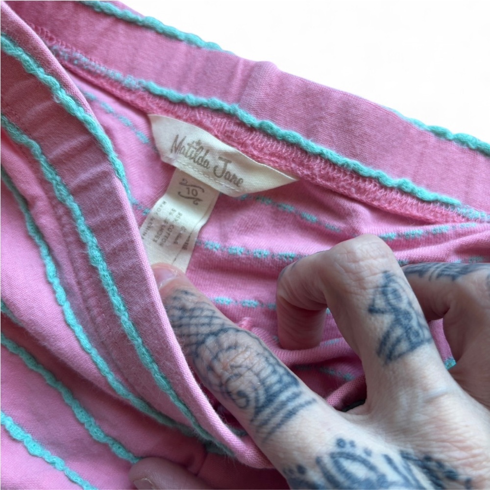 Matilda Jane Pink and Blue Striped Shorts - Picture 3 of 3